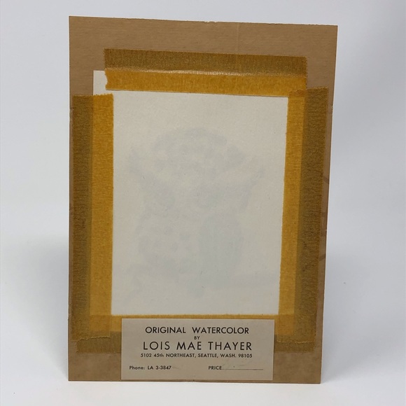 Vintage Owl Watercolor Painting by Lois Mae Thayer - Picture 8 of 11